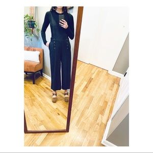 Anthropologie wide leg cropped jumper